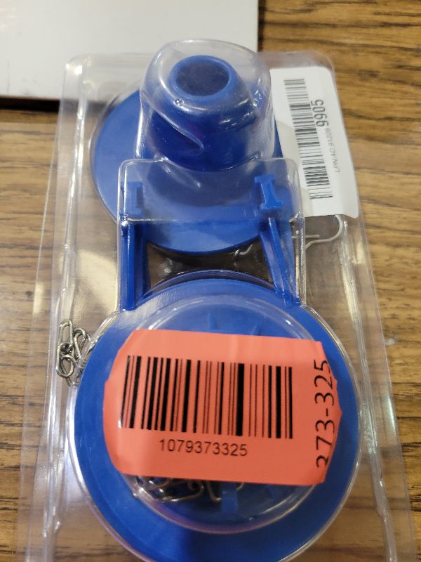 Photo 1 of 2-Pack Universal 2" Toilet Flapper Replacement Kit - Durable Rubber & Stainless Steel Chain (Blue)