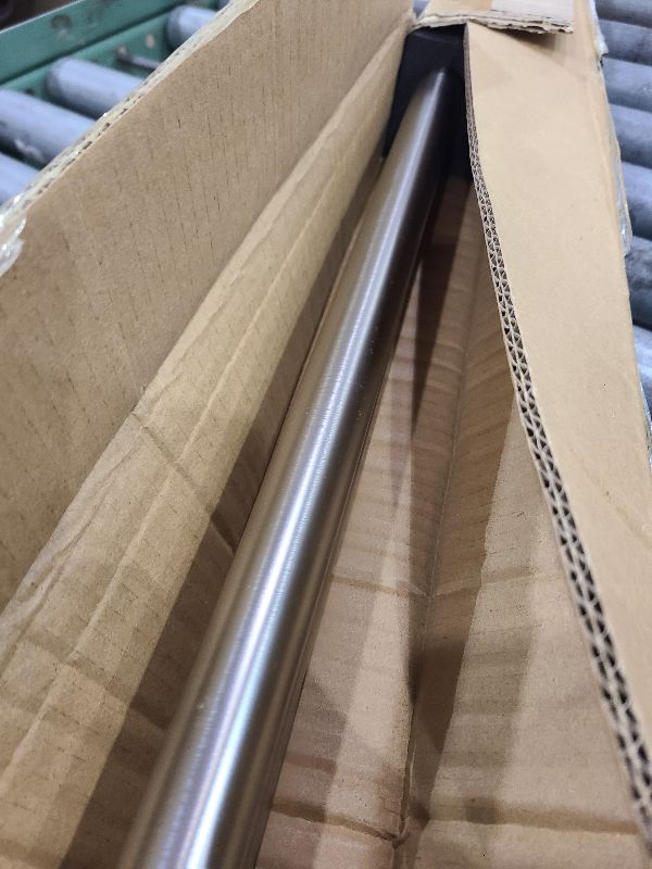 Photo 1 of 1 1/8 Inch Diameter Curtain Rods 72 to 144 Inches(6-12ft), Telescoping Heavy Duty Large Drapery Rod with Adjustable Aluminum Alloy Bracket, Solid End Caps for Windows Patio Decoration, Brushed Nickel