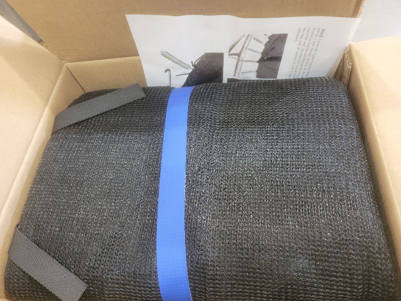 Photo 1 of 12 FT Trampoline Replacement Safety Enclosure Net for 6 Straight Poles Round Frame Trampolines, Breathable and Weather-Resistant with Adjustable Straps(NET ONLY)