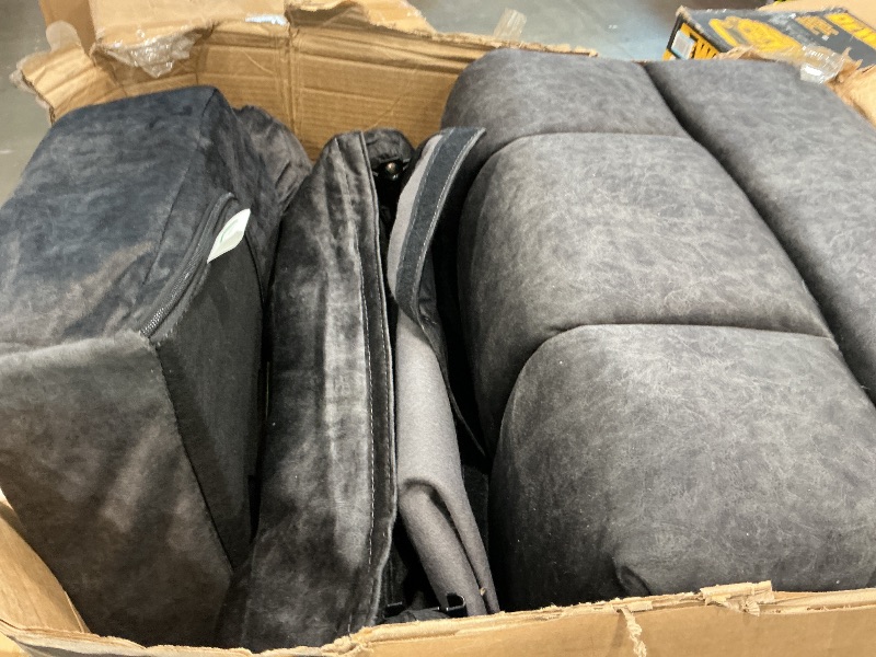 Photo 1 of ***UPDATED 7/11** LUCKLIFE Recliner Sofa Set with Manual Recliners,Living Room Furniture Set with Reclining Couch,Loveseat and Armchair,Breathable Fabric Upholstery,Thick Cushions and Ergonomic Design,Dark Gray (3+1+1)