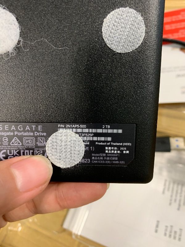 Photo 1 of [NONFUNCTIONAL] Seagate Portable 2TB External Hard Drive HDD — USB 3.0 for PC, Mac, PlayStation, & Xbox -1-Year Rescue Service (STGX2000400)