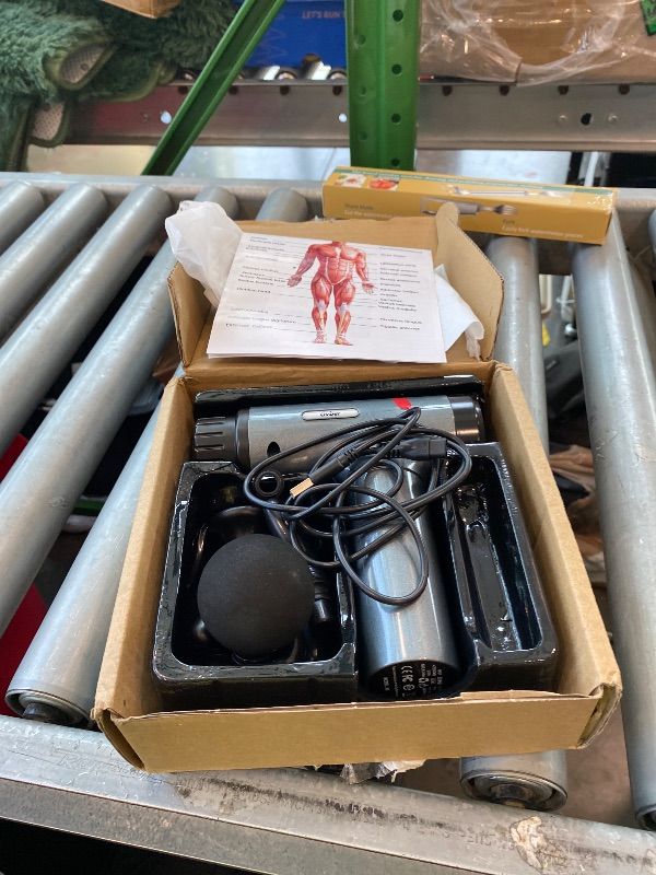 Photo 1 of [NONFUNCTIONING] Gvber Massage Gun Deep Tissue, Handheld Percussion Back Massager for Athletes with 6 Attachments & 30 Speed (Grey)