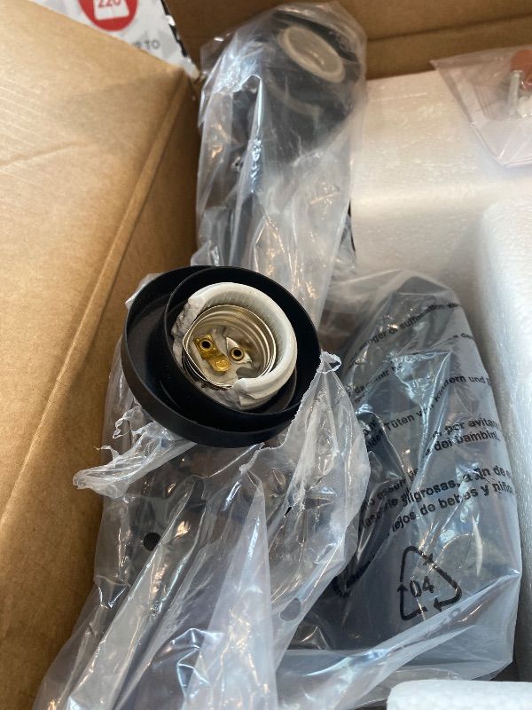 Photo 1 of [DAMAGED] Unicozin 3 Light Bathroom Light Fixtures, Modern Vanity Lights Over Mirror, Black Wall Lamp with Clear Glass for Living Room Cabinet Bedroom Porch