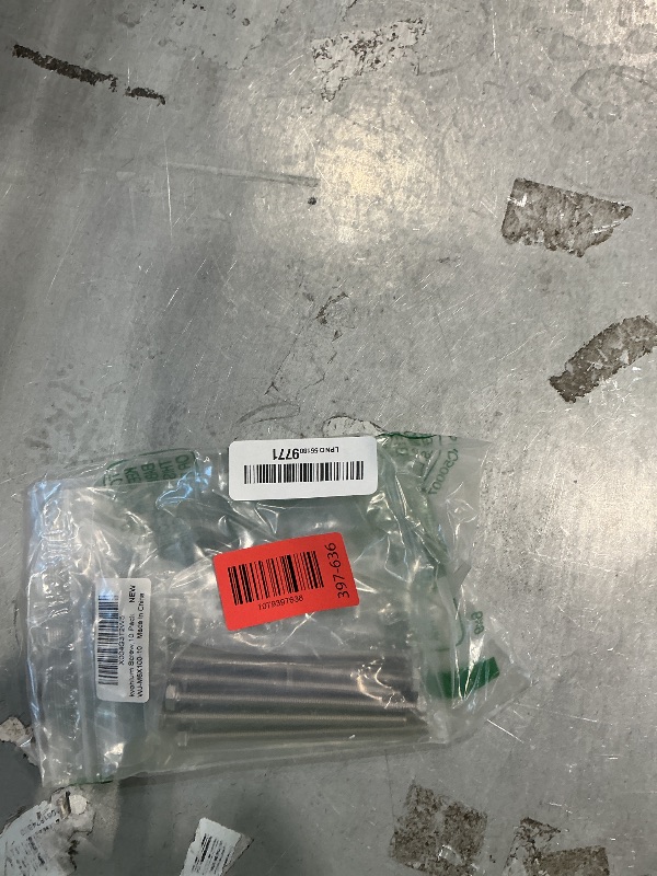 Photo 1 of 10 PCS M6 x 100mm Hex Head Screw Bolt, External Hex Drive Machine Screw Bolts, Fully Threaded, Stainless Steel 18-8, Plain Finish
