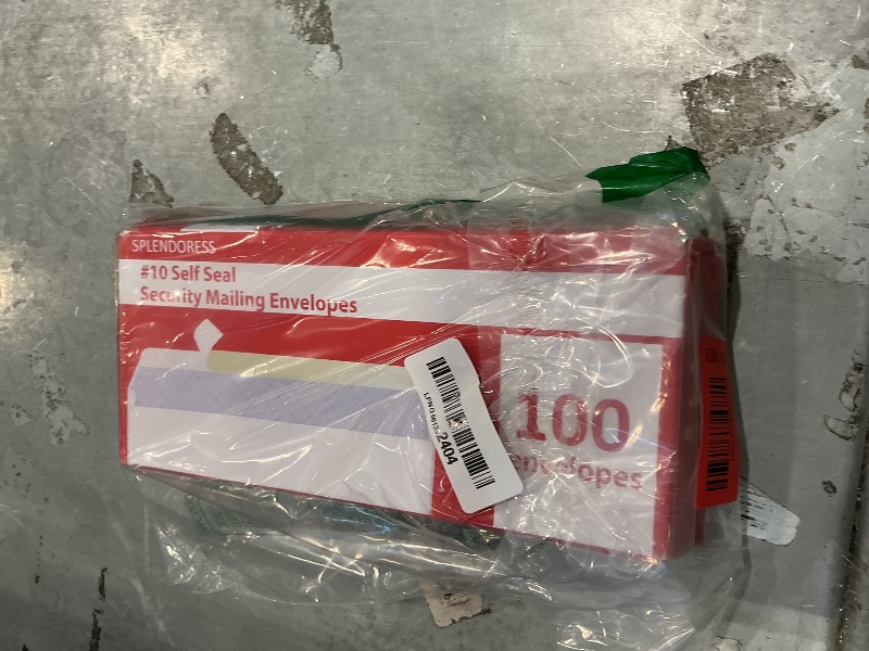 Photo 1 of #10 Envelopes Letter Size Self Seal | 100 Business Mailing Security Peel and Sealing Envelope | 100% Tinted | no 10 White Windowless Legal Regular Plain Envelops Pack | 4-1/8 x 9-1/2 Inches | 24 LB