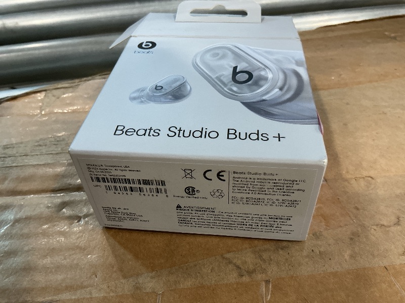 Photo 1 of *See Clerk Notes*Beats Studio Buds + | True Wireless Noise Cancelling Earbuds, Enhanced Apple & Android Compatibility, Built-in Microphone, Sweat Resistant Bluetooth Headphones, Spatial Audio - Transparent