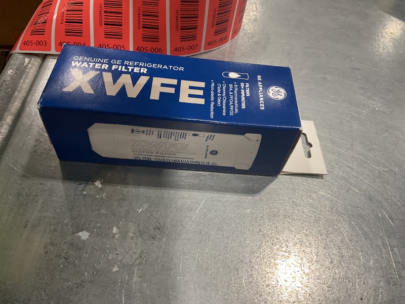 Photo 1 of [Seal Broken]GE XWFE Refrigerator Water Filter, Genuine Replacement Filter, Certified to Reduce Lead, Sulfur, and 50+ Other Impurities, Replace Every 6 Months for Best Results, Pack of 1