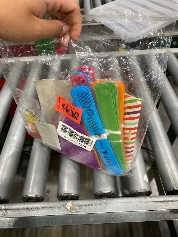 Photo 1 of [PARTIAL SET: MISSING PLATES] 96 Pieces Fiesta Serape Tableware Set – Colorful Mexican Stripe Disposable Plates, Napkins, and Forks for Fiesta Party, Cinco de Mayo, Taco Night, Birthday, and Summer Celebrations – Serves 24
