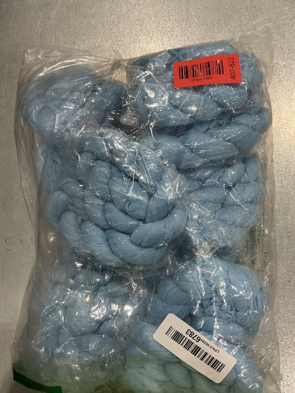 Photo 1 of 12 Pack Baby Blue Table Runner 17x108 Inch Baby Blue Cheesecloth Table Runner Semi Gauze Table Runners Rustic Sheer Fabric Cheese Cloth Table Runners for Wedding Party Birthday Baby Bridal Shower