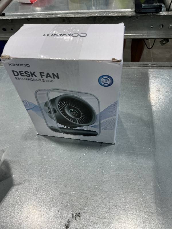 Photo 1 of ***ITEM IS DIRTY*** KIMMOO Rechargeable USB Desk Fan, Quiet Table Fan with Turbo Airflow, 100 Speeds, Digital Display, 90° Rotating, Small Battery Desktop Fans for Bedroom Home Office Travel, Black