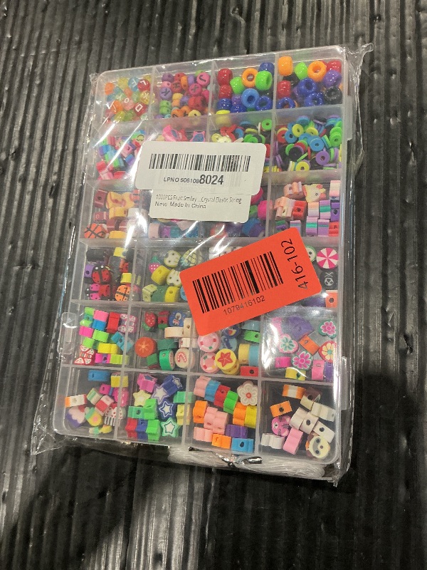 Photo 1 of 1000PCS Polymer Clay Beads Bracelet Making kit, 24 Style Cute Fun Beads Fruit Flower Animal Cake Butterfly Heart Beads Charms for Jewelry Necklace Earring Making DIY Accessories for Women Girls