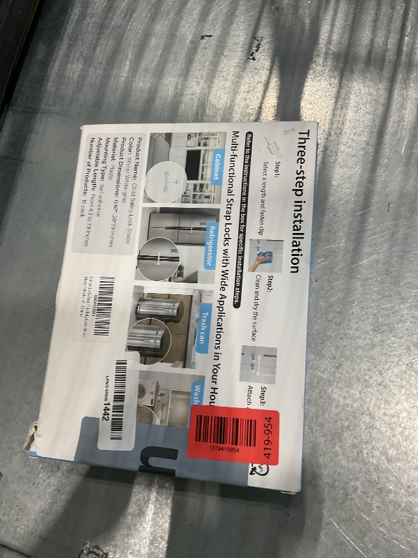Photo 1 of 10 Pack Cabinet Locks Baby Proofing, Child Proof Cabinet Locks with 3M Adhesive - Easy Installation with Adjustable Straps, Multi-Purpose Child Safety Latches for Drawers Fridge Trash Cans Toilets