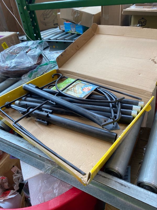 Photo 1 of [MINOR DAMAGE] iBorn Bird Feeders Hanging Station 78Inch Wild Bird Feeding Station Pole Stand Outdoors Heavy Duty,1Inch Thickness Pole,4 Top Hooks, 5-Prong Poles Stabilizer(Bird Feeders NOT Included)
