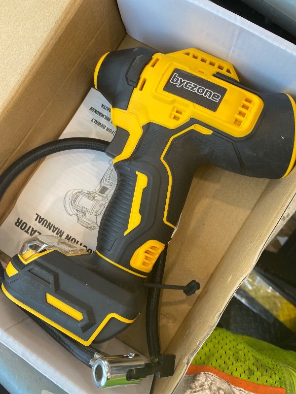 Photo 1 of ** main vulve de-attached **Tire Inflator Compatible with Dewalt 20V Max Battery, 160 PSI Cordless Air Compressor With LCD Digital Pressure Gauge for Car, Bike, Sport Ball (No Battery)