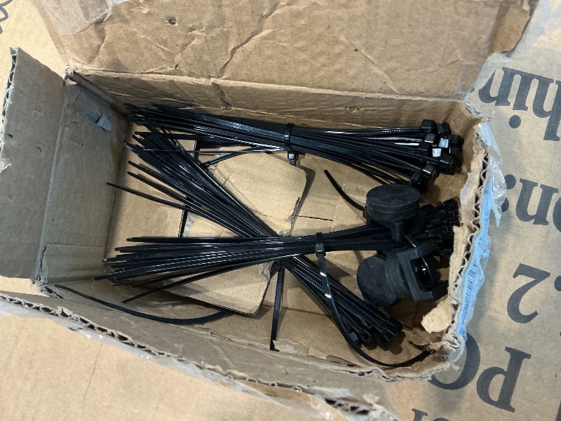 Photo 1 of *Missing majority**220 Pcs Magnetic Zip Tie Mount Base 26lbs Strong Magnetic Zip Tie Holder Multipurpose Magnet Cable Tie Clips Holder Wire Management Clips for Home Office Marine Electrical Wiring Organization Black