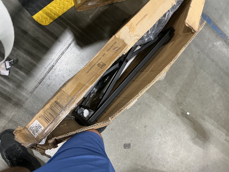 View 2 of ***UPDATED 7/5 AS IS/ NO RETURNS - SALE FINAL - FOR PARTS ONLY***VIVO Ultra-Slim 32 Inch Single Top Height Adjustable Standing Desk Riser, Compact Sit Stand Desktop Converter for Monitor or Laptop, Vintage Brown, DESK-V032JN