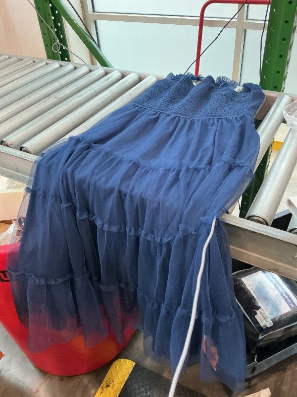 Photo 1 of [SIMILAR ITEM] [VIEW LIVE IMAGES] PRETTYGARDEN Women's Smocked Midi Tulle Dress 2026 Summer Puffy Short Sleeve Square Neck Ruffle Wedding Guest Party Dresses (Royal Blue,X-Large)