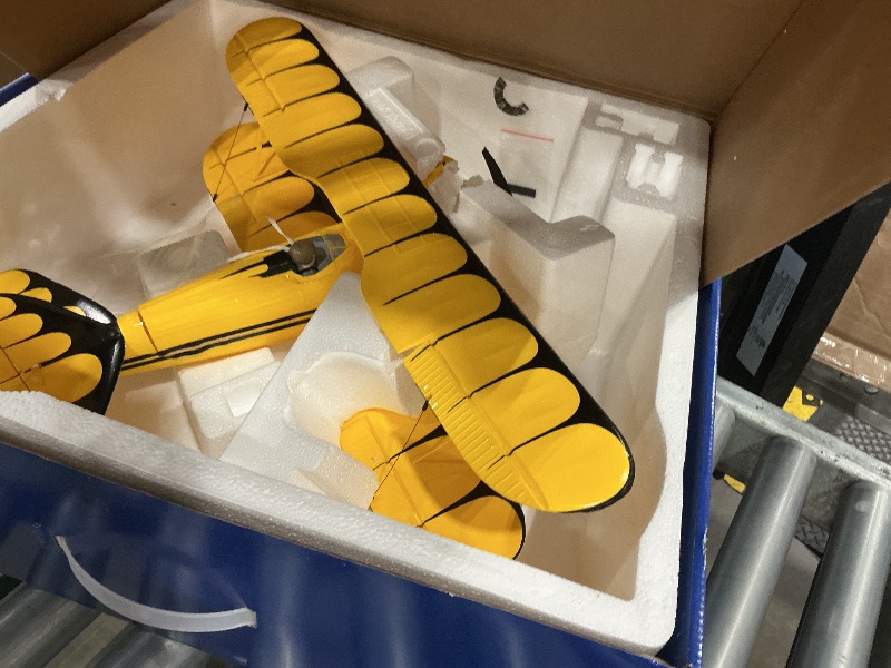 View 2 of ****CHECKED  7/10 - AS IS/NO RETURNS - SALE FINAL - FOR PARTS ONLY****E-flite RC Airplane UMX WACO Yellow BNF Basic Transmitter Battery and Charger Not Included with AS3X & Safe EFLU53550Y