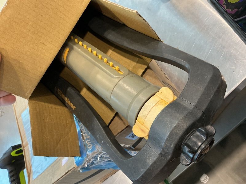 Photo 1 of [Heavily Used] Melnor 65167AMZ XT Turbo Oscillating Sprinkler, 4,500 sq. ft., Quick Connect Bundle, 3-Way Adjustable, Black, Yellow