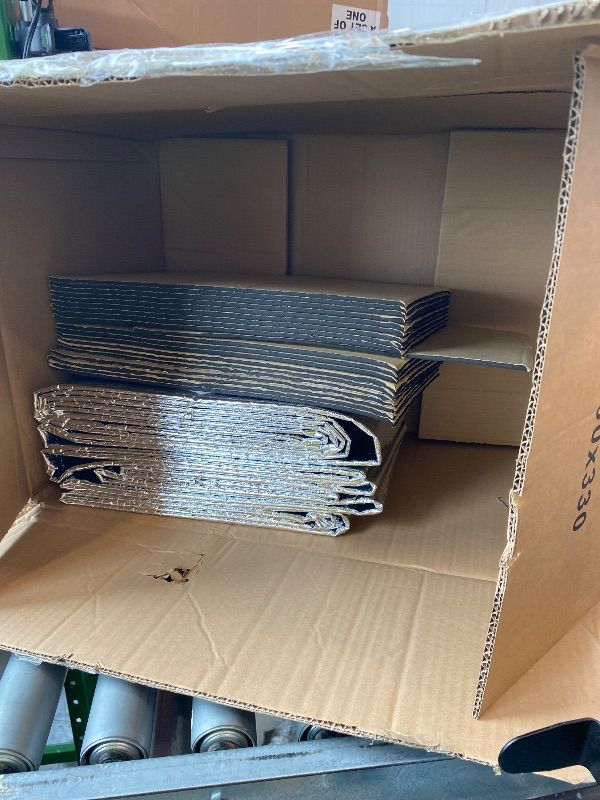 Photo 1 of [PARTIAL SET: MISSING PIECES] 16P Garage Door Insulation Kit Panels 6MM 16x8FT for Double Garage Door, Pre-Cut Bubble Reflective Aluminum Foil Sheet 120 Tape, DIY Install Temperature Control Block Summer Heat & Winter Cold(24x48)