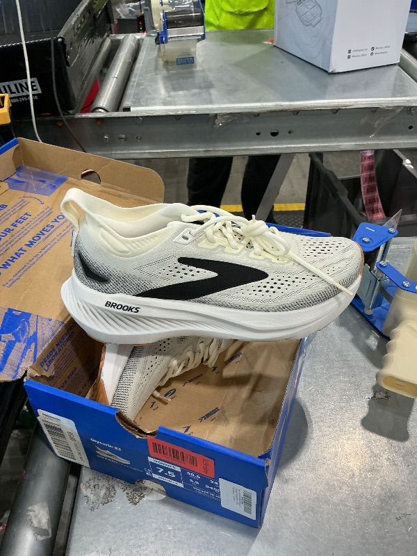 Photo 1 of [See Live Photos, Both Shoes different sizes] Brooks Women’s Glycerin 23 Neutral Running Shoe - White/Black/Biscuit - 7.5 Medium
