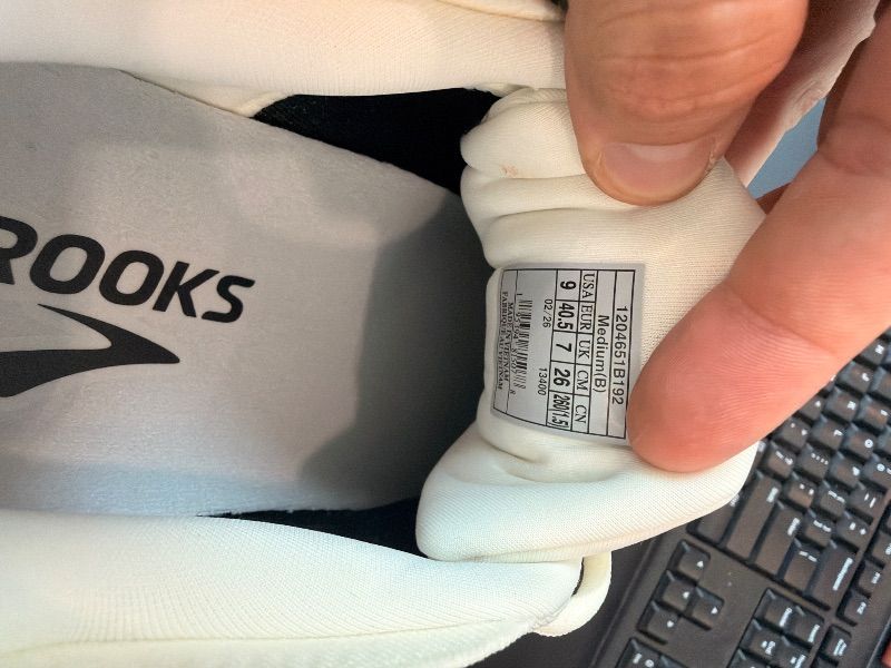 Photo 1 of [See Live Photos, Both Shoes different sizes] Brooks Women’s Glycerin 23 Neutral Running Shoe - White/Black/Biscuit - 7.5 Medium