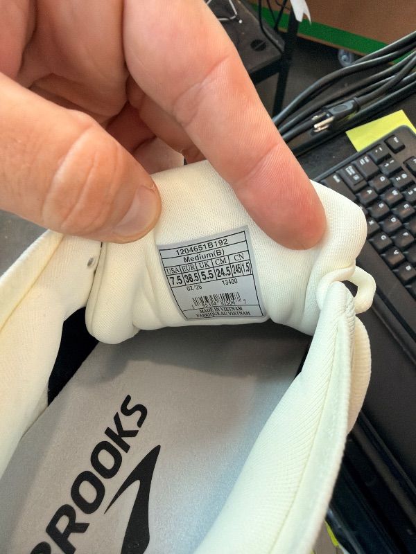 Photo 1 of [See Live Photos, Both Shoes different sizes] Brooks Women’s Glycerin 23 Neutral Running Shoe - White/Black/Biscuit - 7.5 Medium