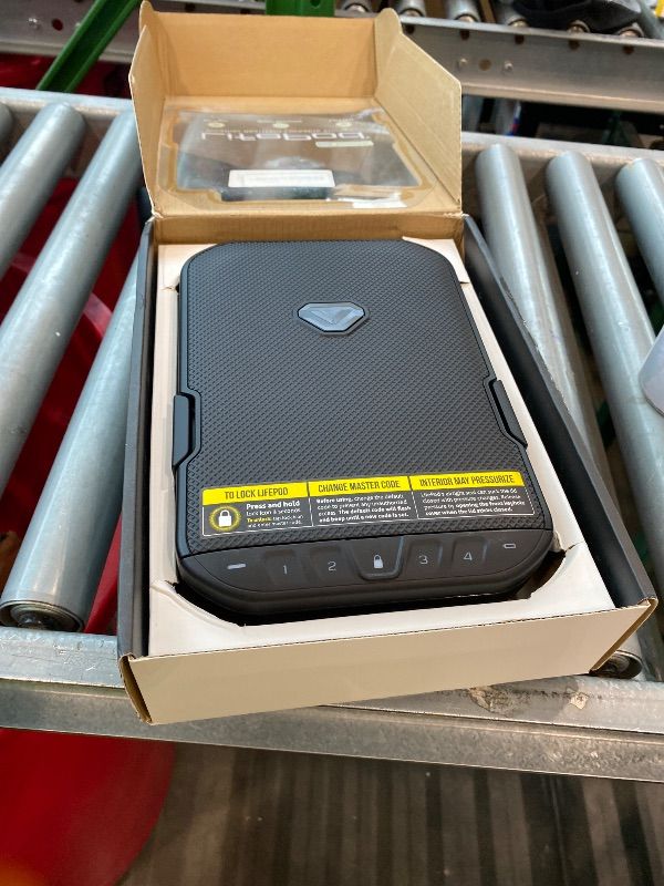 Photo 1 of [MISSING KEY] VAULTEK LifePod 10 Compact Lockable Weatherproof Case with Built-in Lock, Steel Security Cable, & TSA Handgun Case or Car Safe, Portable Travel Pistol Safe/Covert Black/Biometric