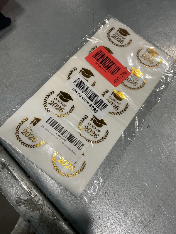 Photo 1 of 120PCS Graduation Stickers, Class of 2026, Graduation Envelope Seals, Congratulations Graduates, Gold Seals for Certificates, Foil Metallic Seal, Graduation Labels, Graduation Party Favors 1.6 inch
