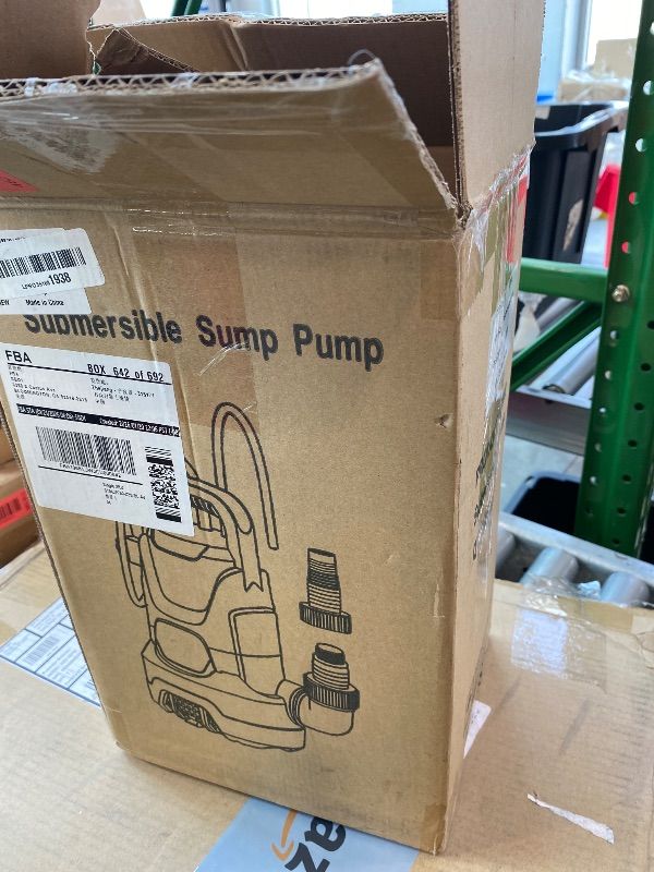 Photo 1 of [NONFUNCTIONAL] PANRANO Submersible Water Automatic Sump Pump 1HP Clean/Dirty Water Removal Pump 4000PGH With Float Switch Electric Portable Transfer Water Pump for Swimming Pool Garden Pond Basement Draining