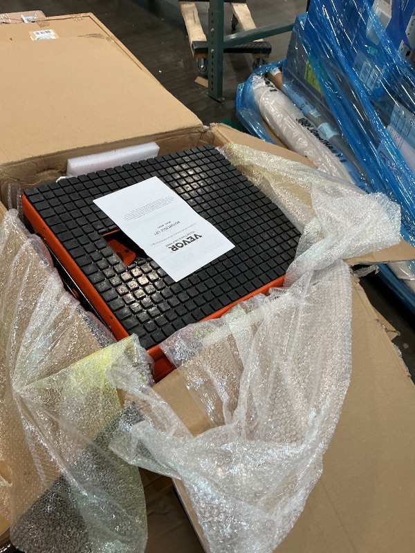 View 2 of ****CHECKED 7/12 - AS IS/NO RETURNS - SALE FINAL - FOR PARTS ONLY****VEVOR Hydraulic Motorcycle Lift Table, 350 lbs Capacity Motorcycle Scissor Jack Lift with Wide Deck, J-Hooks, 4 Wheels, Hydraulic Foot-Operated Jack Stand for ATV Dirt Bikes