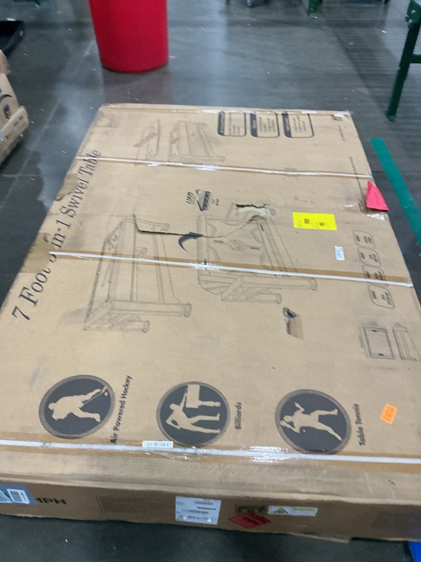 Photo 1 of ***Factory Sealed Never Opened****Triumph 3-in-1 Swivel Multi-Game Table – 84" Rotating Game Table with Air Hockey, Billiards & Table Tennis – Complete Accessory Set Included – Space-Saving Family Game Room Entertainment