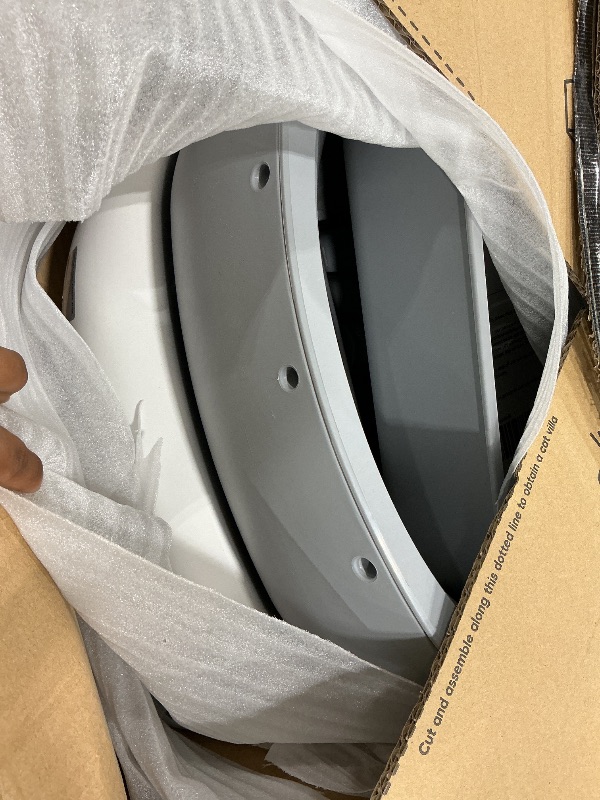 Photo 1 of *See Clerk Notes* Open-Top Self Cleaning Litter Box, Automatic Litter Box with Dual Safety Sensors, Anti-Pinch Protection, Large Capacity, APP Control, White-Grey