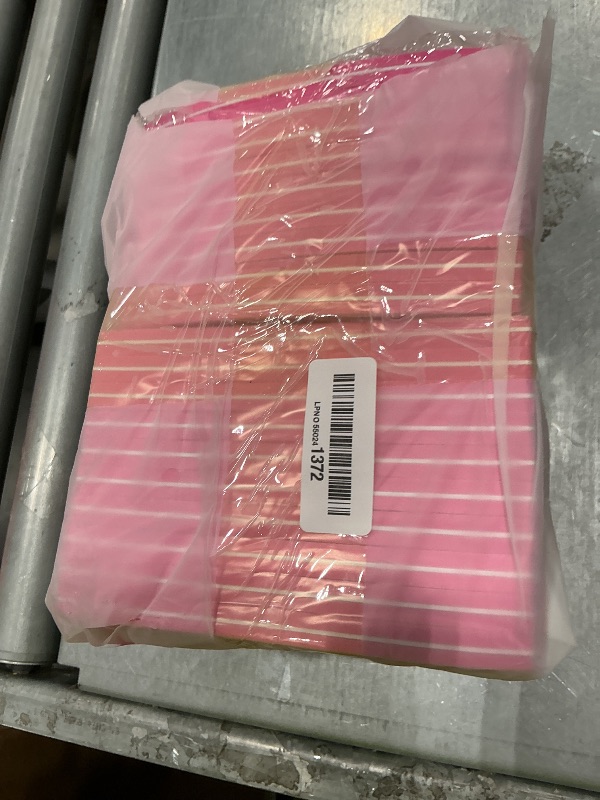 Photo 1 of 100 Pack Nail Buffers 100/180 Grit Heavy Duty Nail Files for Women Washable Double Sided Nails Sanding Block File for Acrylic Natural Gel Nails, Pink
