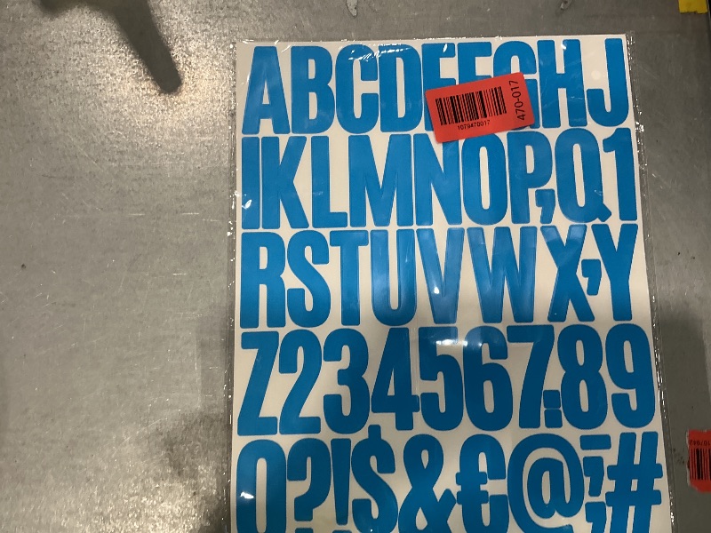 Photo 1 of 10 Sheets 2 Inch Letter Number Stickers,500 Pieces Adhesive Alphabet Sticker Letters Decals for Scrapbooking Mailbox Poster & Notice Board - Blue