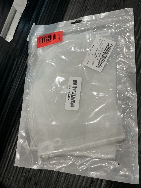 Photo 1 of !!!!!!!ONLY 2Pack!!!! Aquarium Filter Bags Fine Mesh Bag Filter Sock Nylon Aquarium Media Bag Reusable Extra Fine Filters Bags 180 Mesh Pouch Drawstring for Impurities Activated Carbon,White