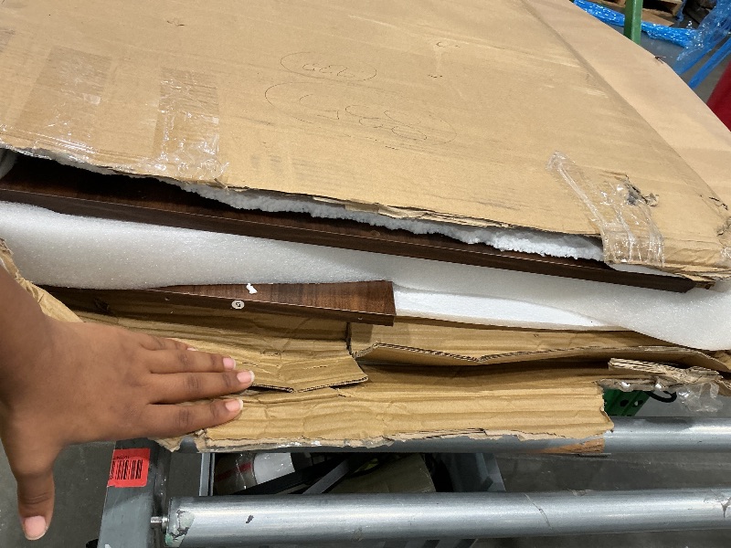 View 3 of [DAMAGED] [SOLD FOR PARTS] BigPonPon 2-Tier Washer and Dryer Countertop,2.75" H Guard,58" W x 28" D Laundry Countertop Cover with Non-Slip Pad,Large Space Laundry Topper for Folding Clothes Over Washer and Dryer-Dark Walnut