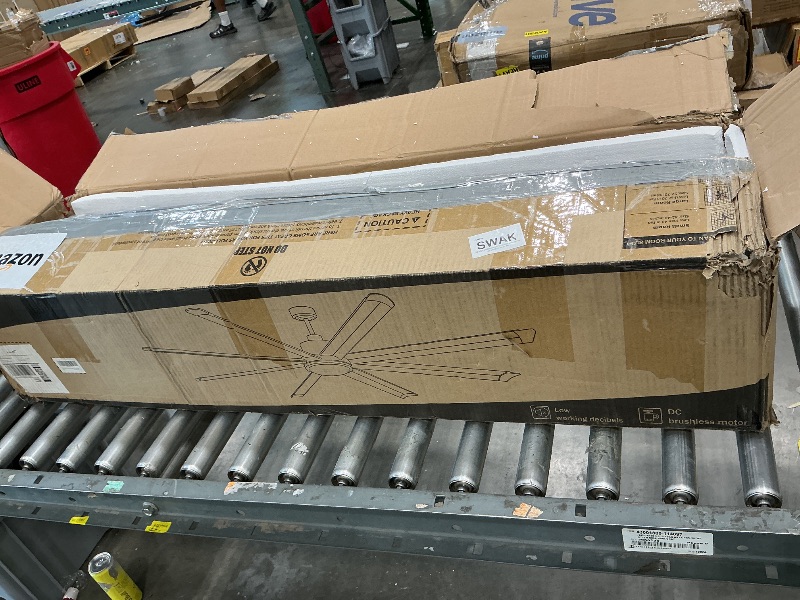 Photo 1 of ***FINAL SALE NO RETURN ***PARTS **
***MOTOR DAMAGE MAJOR ***
ZMISHIBO 96 Inch Industrial Ceiling Fan with Remote, 8 Aluminum Blades