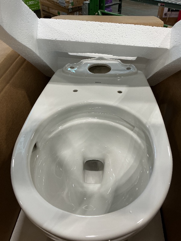 Photo 1 of *******BOWL ONLY*******TOTO Drake Two-Piece Round 1.6 GPF Universal Height TORNADO FLUSH Toilet with CEFIONTECT, Cotton White - CST775CSFG#01