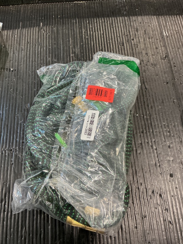 Photo 1 of **See Clerk Notes**Flexi Hose with 8 Function Nozzle, 50FT - Lightweight Expandable Garden Hose, No-Kink Flexibility, 3/4 Inch Solid Brass Fittings and Double Latex Core - Black and Green