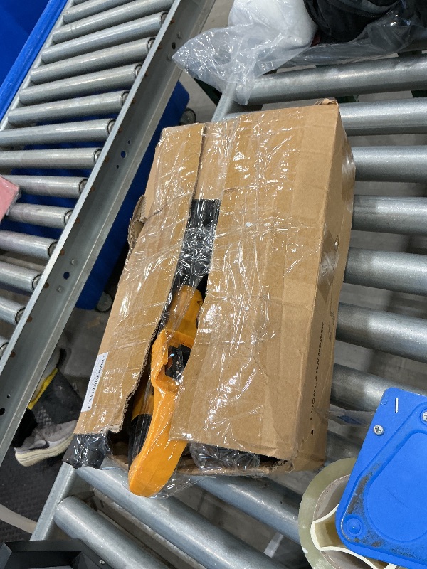 Photo 1 of [MISSING HEAD OF TOOL] Electric  Wacker Cordless with Wheels,Electric Weed Eater Battery Powered,4 in 1 Grass Trimmer/Brush Cutter/Grass Edger/Small Lawn Mower,No String Trimmer with Metal Blade,2 Battery (Yellow)