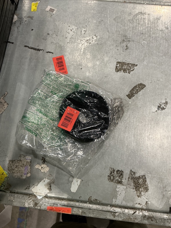 Photo 1 of 1" x16Ft Hook and Loop Straps with 25 Metal Buckles, Adjustable Fastening Cable Straps, Free Cut Length, Reusable Nylon Cable Ties for Organizer or Storage, Black