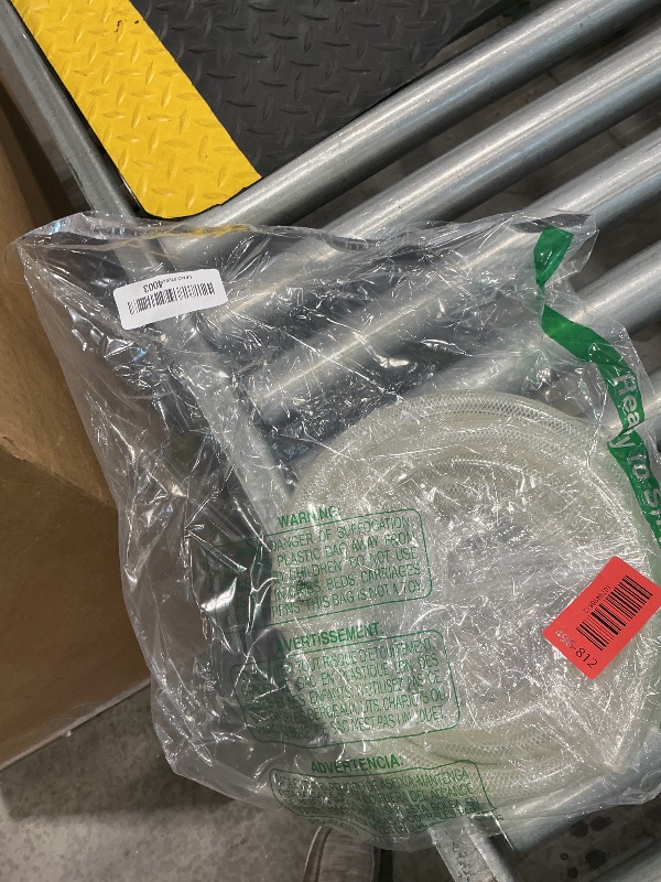 Photo 1 of 1/2" ID x 3/4" OD - 10 Ft High Pressure Braided Clear PVC Vinyl Tubing Flexible Tube, Heavy Duty Reinforced Hose Tubing