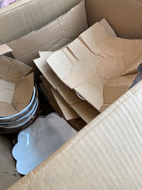 Photo 1 of [NOT THE ENTIRE 16 COUNT] Lenox Dinnerware Set, Studio 1414 Scallop 16-Piece Set, Service For 4, Bone China Material, Dishwasher & Microwave Safe, Home And Kitchen, Kitchen And Dining, Plates And Bowls Sets (White, 16 Pieces)
