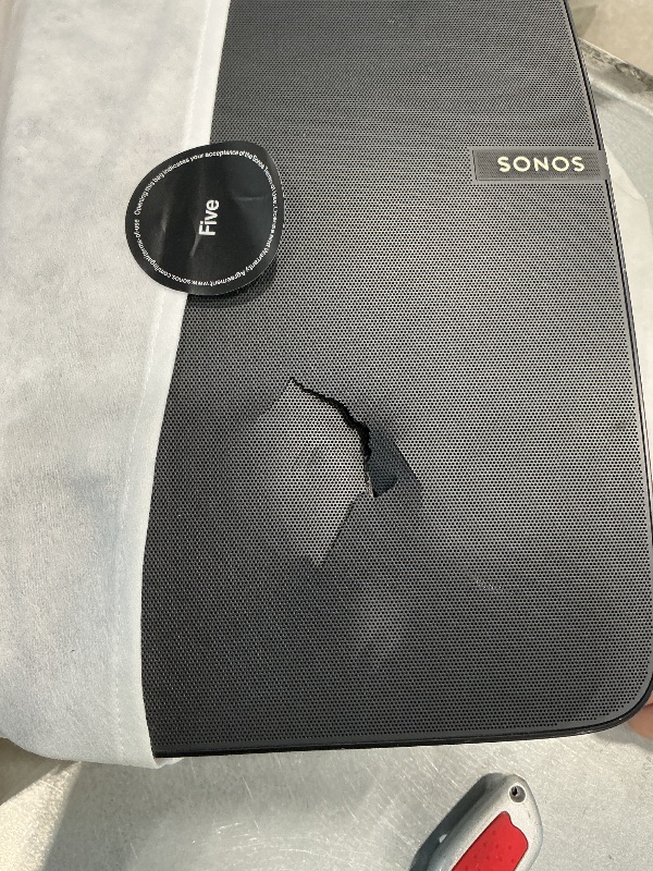 Photo 1 of **BROKEN AND CRACKED DAMAGES** Sonos Five - Black - Wireless HiFi Speaker
