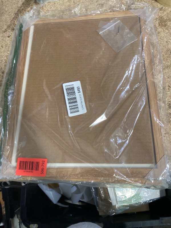 Photo 1 of 11x14 Picture Frame, Solid Oak Wood 11x14 Photo Frame with Mat to 8x10