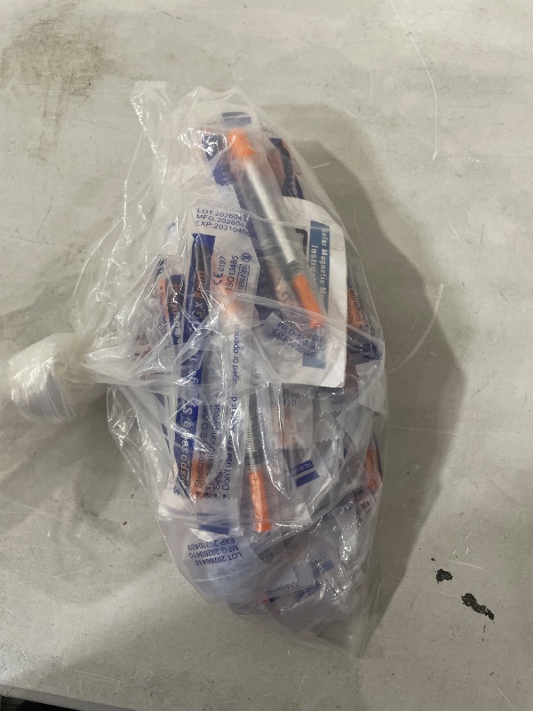 Photo 1 of 0.5ml/cc 30G 5/16 Inch , U-100 Syringes, Individual Package Pack of 30