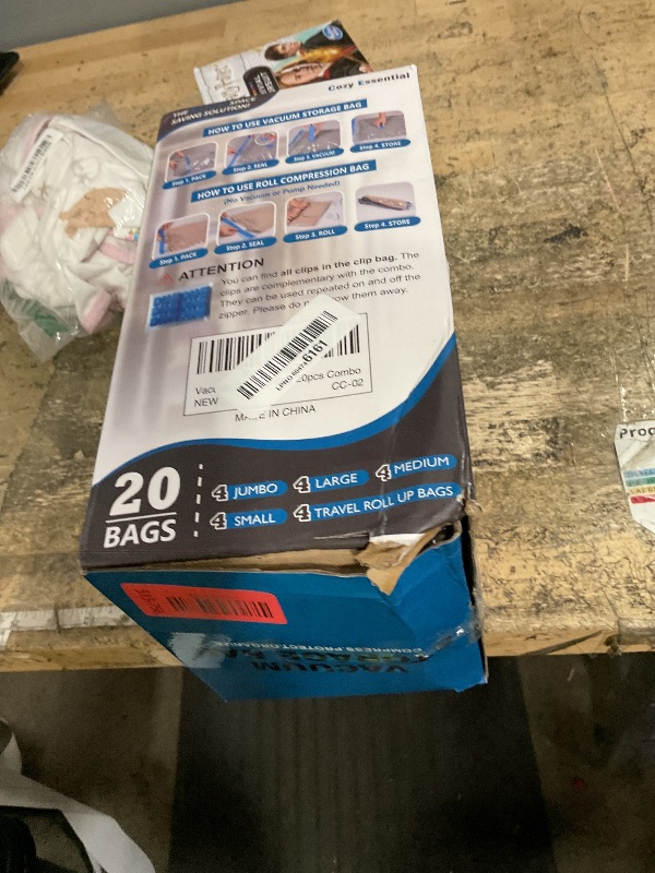 View 2 of **SEE NOTES***Cozy Essential Vacuum Storage Bags with Hand Pump,