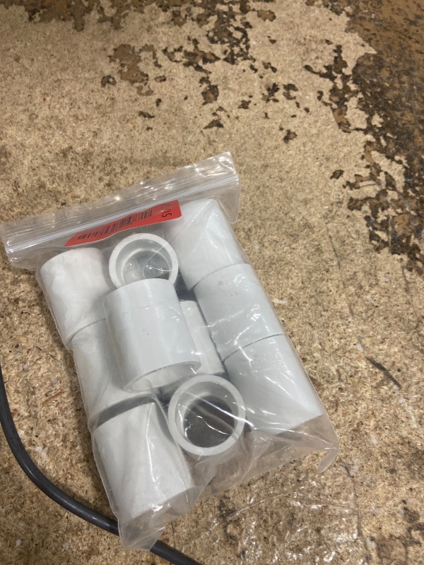 Photo 1 of 10Pcs White PVC Pipe Couplings, 3/4'' Slip Socket Fitting Adapter Connector, Straight Pressure Fittings, Sch40