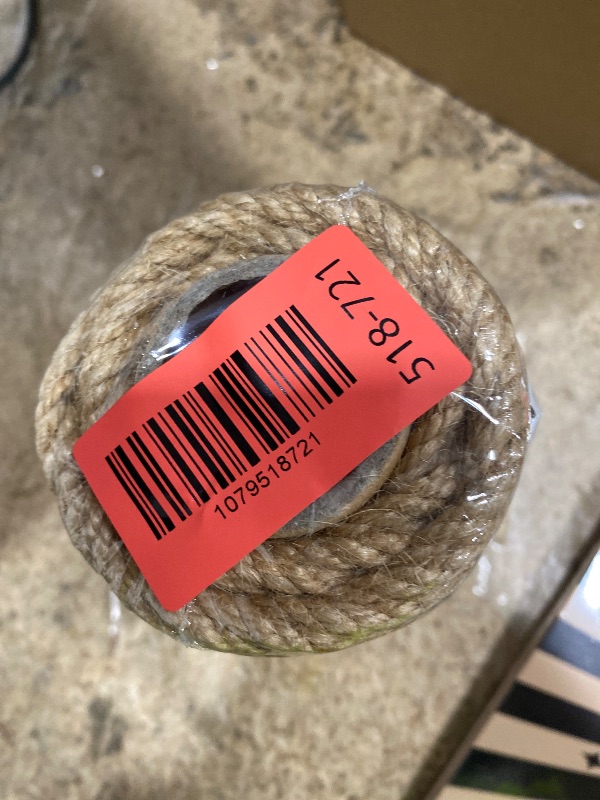 Photo 1 of 100 Feet 5mm Jute Twine, Heavy Duty Jute Rope, Natural Hemp Rope for DIY Arts Crafts, Gardening, Bundling?Home Decorating, Cat Scratching Post